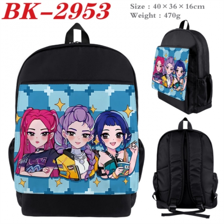 K-Pop:Demon Hunters Waterproof nylon canvas flip color picture backpack 40X36X16CM