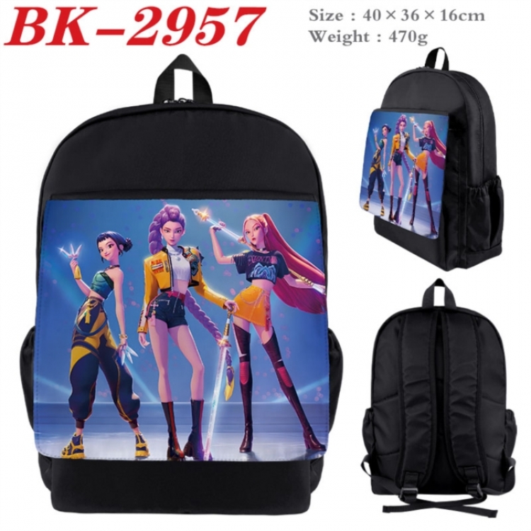 K-Pop:Demon Hunters Waterproof nylon canvas flip color picture backpack 40X36X16CM