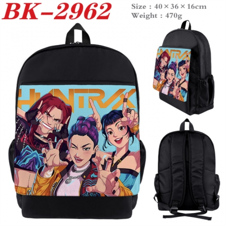 K-Pop:Demon Hunters Waterproof nylon canvas flip color picture backpack 40X36X16CM