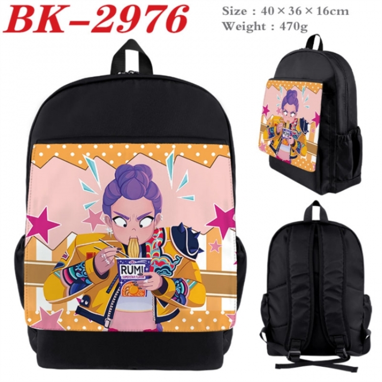 K-Pop:Demon Hunters Waterproof nylon canvas flip color picture backpack 40X36X16CM
