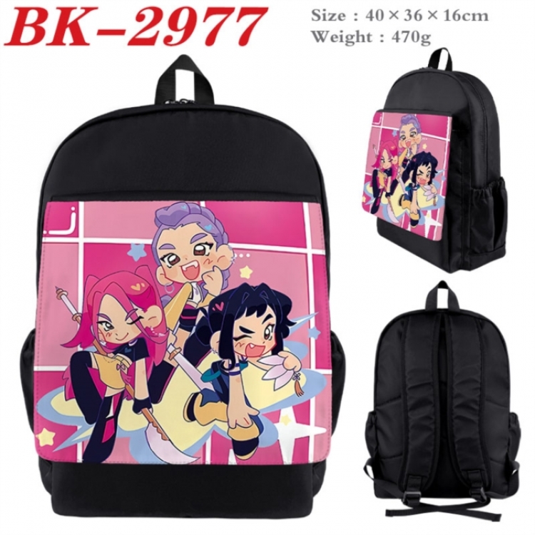 K-Pop:Demon Hunters Waterproof nylon canvas flip color picture backpack 40X36X16CM