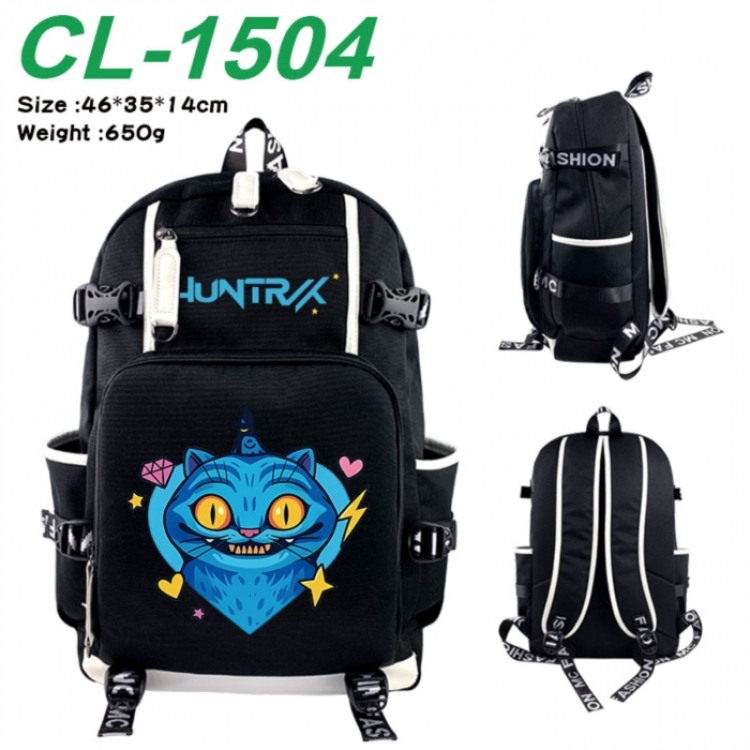 K-Pop:Demon Hunters Data USB backpack Cartoon printed student backpack 46X35X14CM 650G