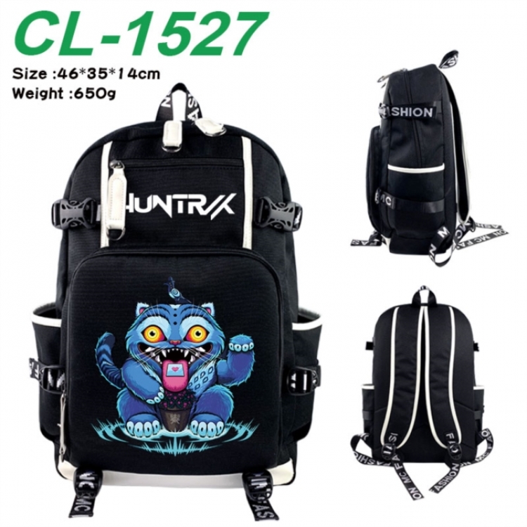 K-Pop:Demon Hunters Data USB backpack Cartoon printed student backpack 46X35X14CM 650G