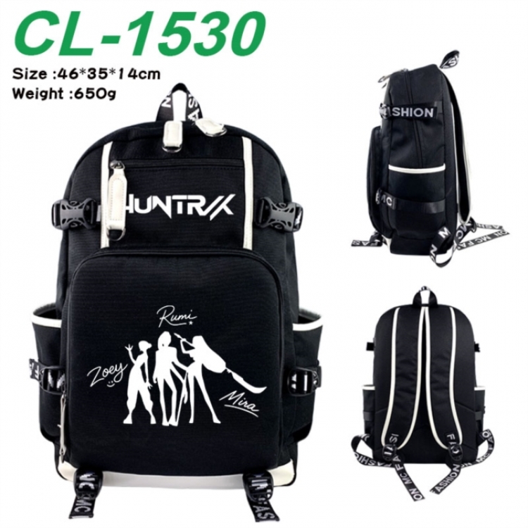 K-Pop:Demon Hunters Data USB backpack Cartoon printed student backpack 46X35X14CM 650G