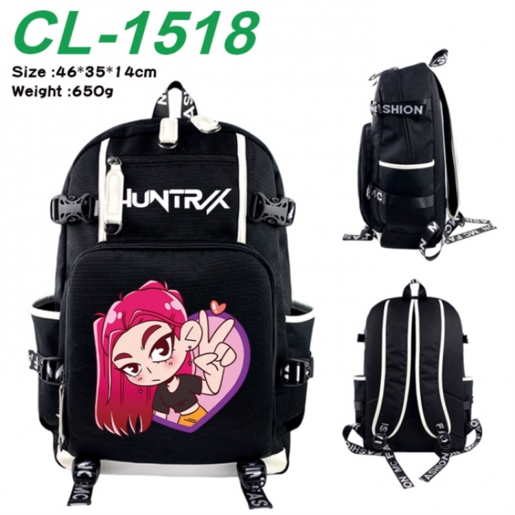 K-Pop:Demon Hunters Data USB backpack Cartoon printed student backpack 46X35X14CM 650G