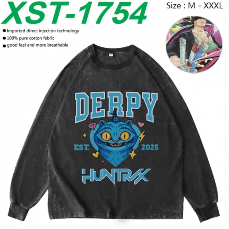 K-Pop:Demon Hunters Anime washing water pure cotton long sleeved sweatshirt from M to 3XL