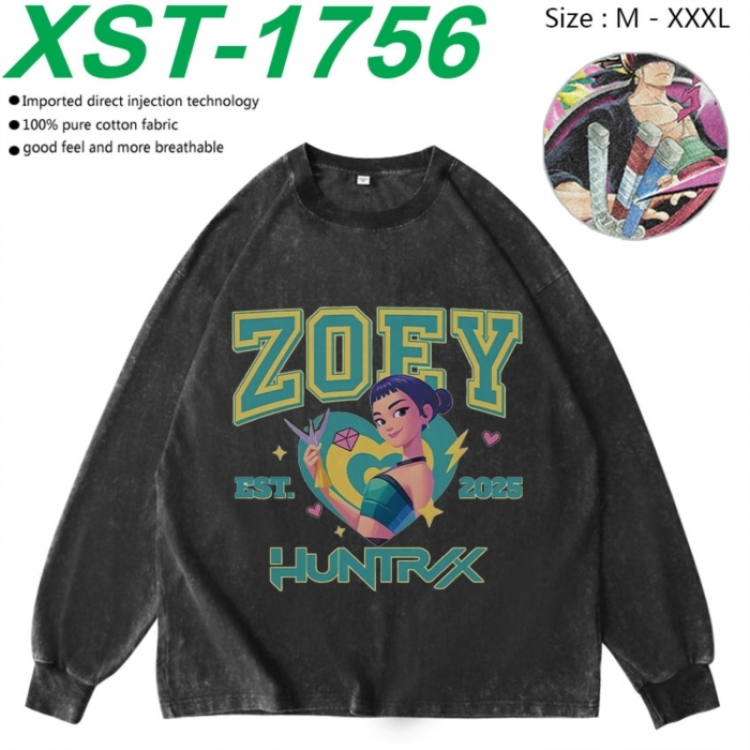 K-Pop:Demon Hunters Anime washing water pure cotton long sleeved sweatshirt from M to 3XL