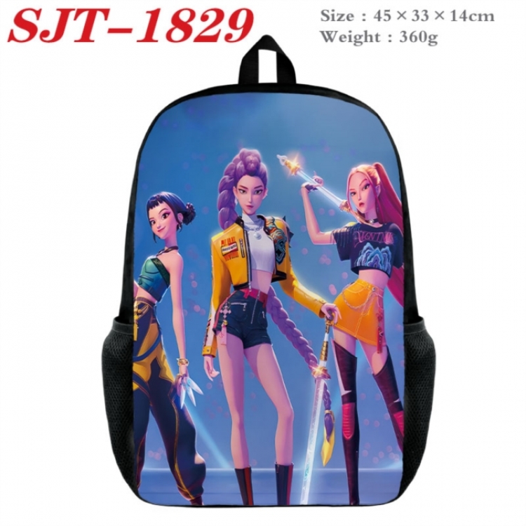 K-Pop:Demon Hunters Anime nylon canvas backpack student backpack 45x33x14cm