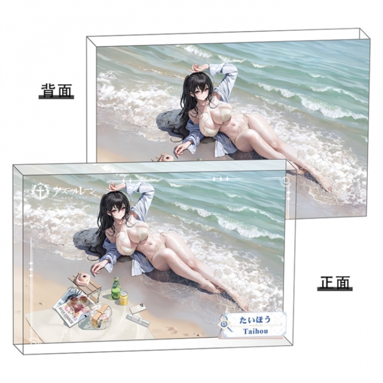 Azur Lane Anime game acrylic card brick desktop decoration 8X12X1.2cm