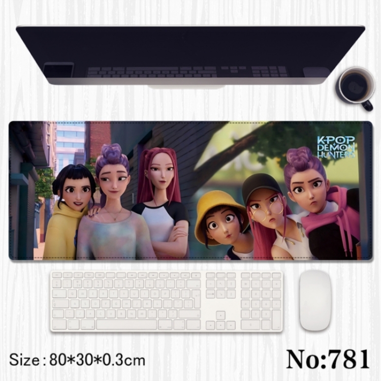 K-Pop:Demon Hunters  Anime peripheral computer mouse pad office desk pad multifunctional pad 80X30X0.3cm