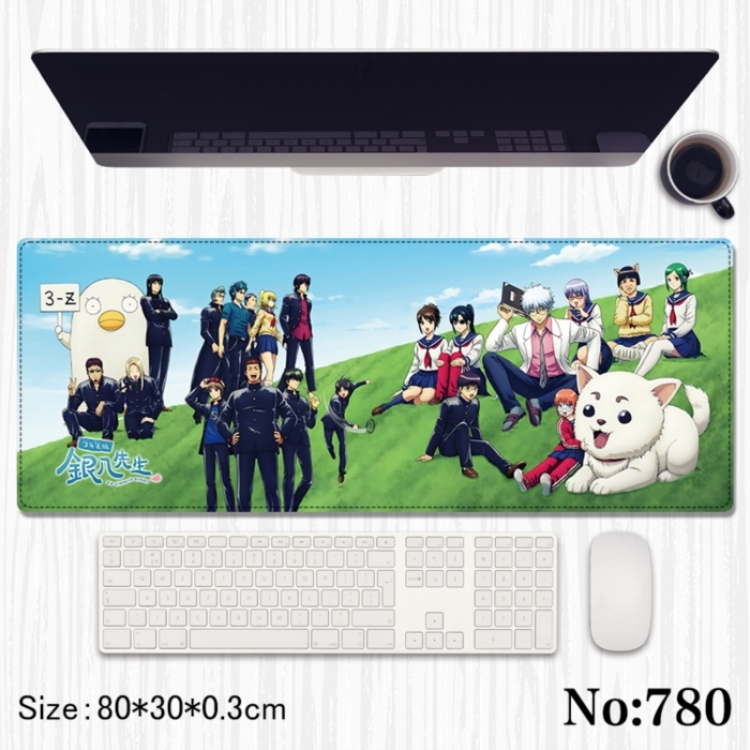  Gintama Anime peripheral computer mouse pad office desk pad multifunctional pad 80X30X0.3cm
