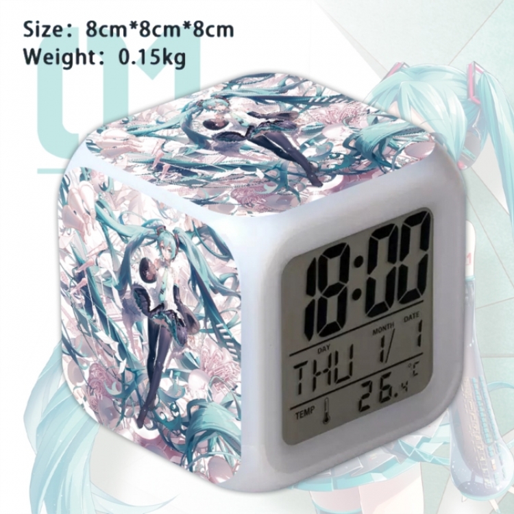 Hatsune Miku Anime Square Alarm Clock 8x8x8cm