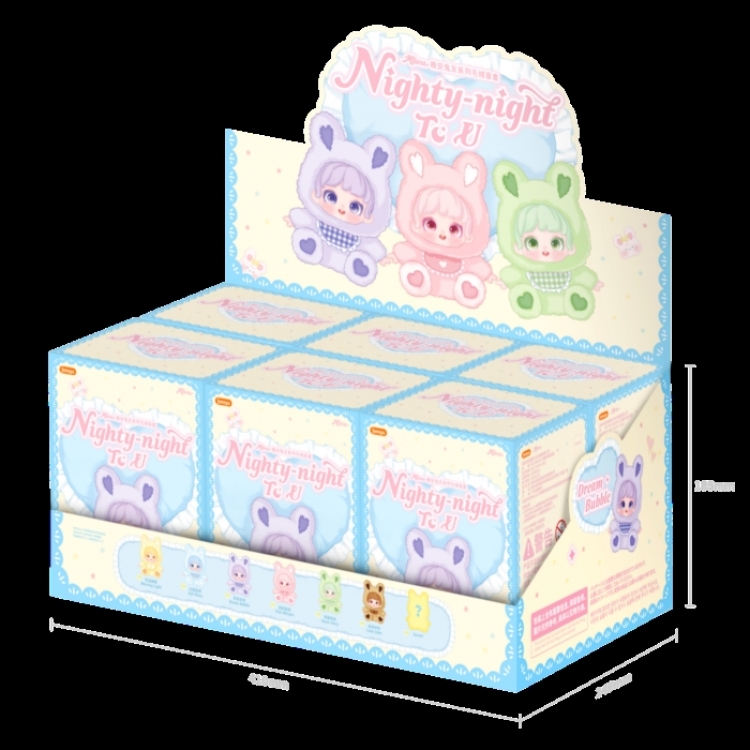 Miana Nighty-night To U Vinyl face plush blind box plush toy a set of 6