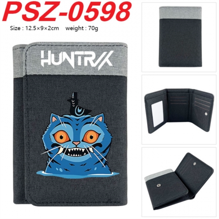 K-Pop Demon Hunters Anime color blocked three fold concealed wallet 12.5X9X2CM 70G