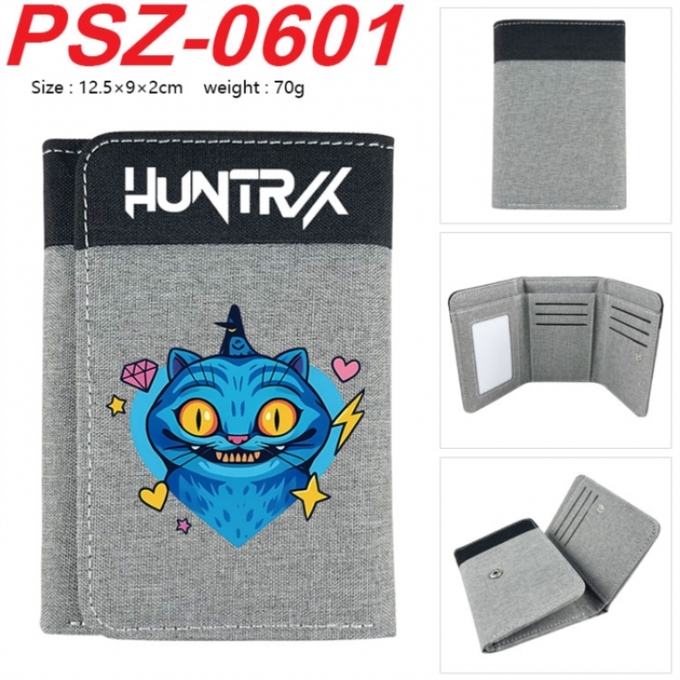 K-Pop Demon Hunters Anime color blocked three fold concealed wallet 12.5X9X2CM 70G