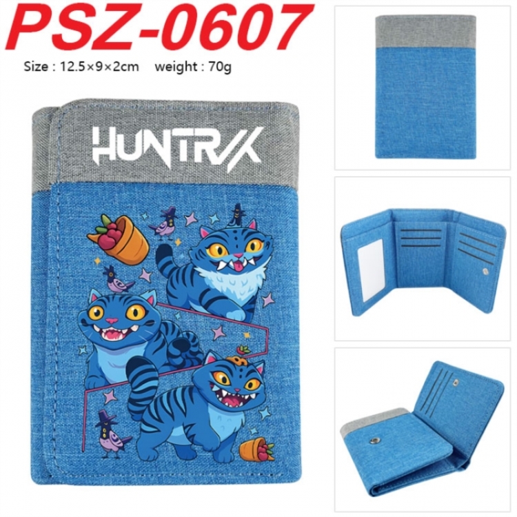 K-Pop Demon Hunters Anime color blocked three fold concealed wallet 12.5X9X2CM 70G