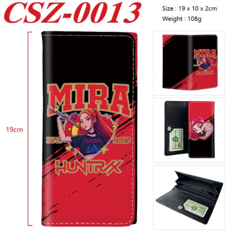 K-Pop Demon Hunters Anime peripheral long three fold wallet 19x10x2cm