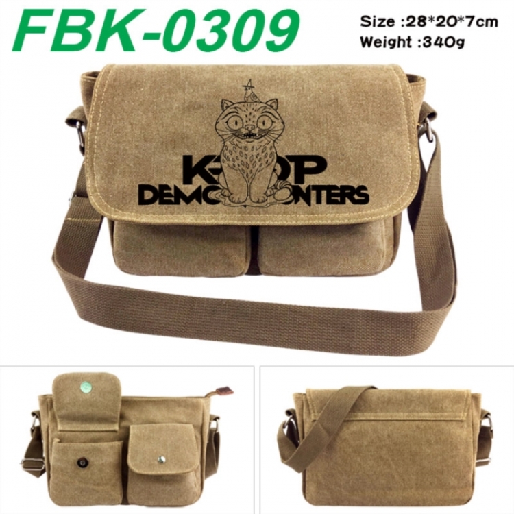 K-Pop Demon Hunters Anime peripheral canvas shoulder bag shoulder bag 28x20x7cm