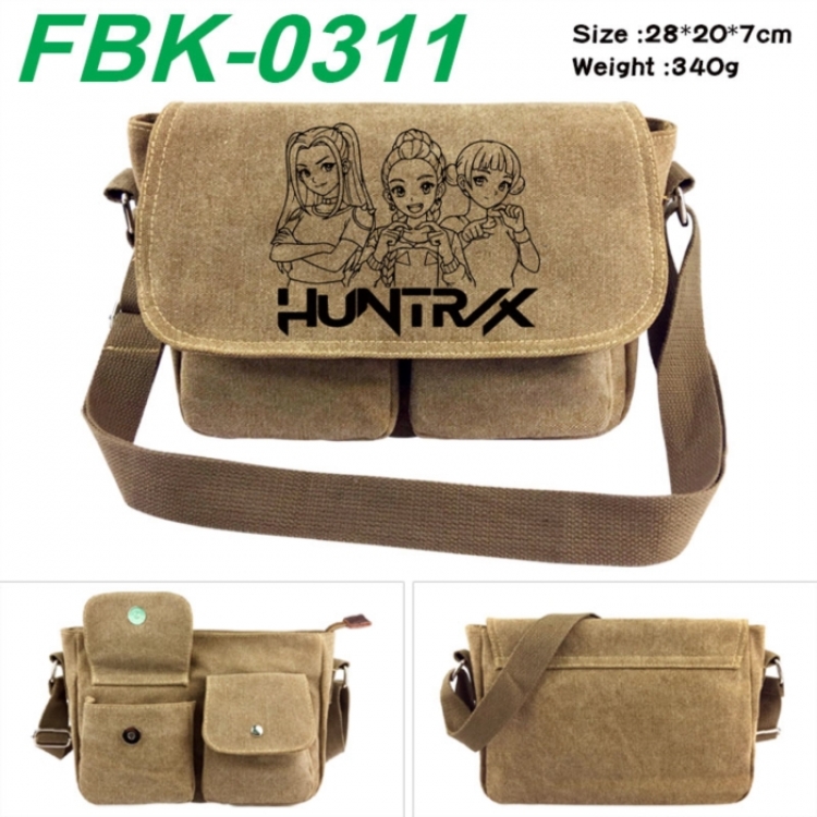 K-Pop Demon Hunters Anime peripheral canvas shoulder bag shoulder bag 28x20x7cm