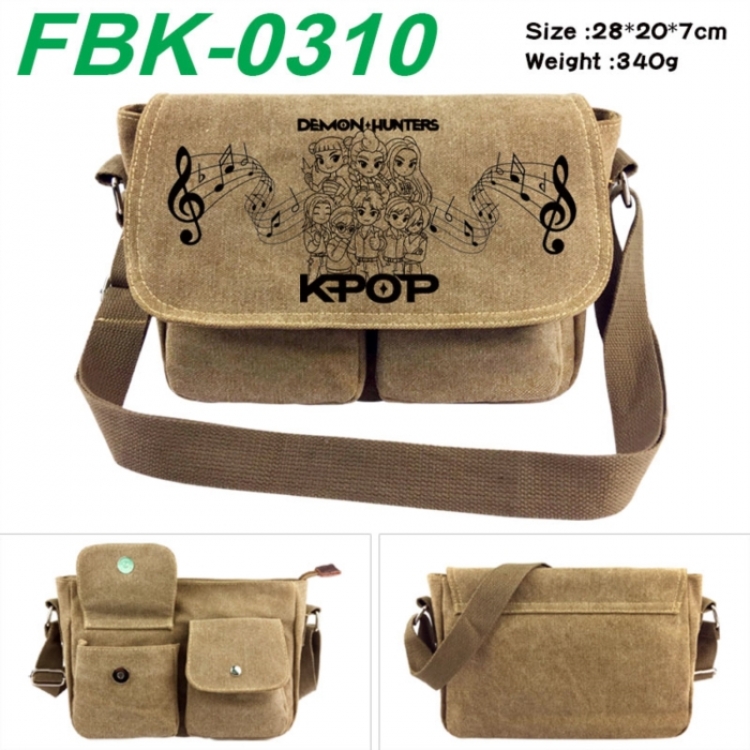 K-Pop Demon Hunters Anime peripheral canvas shoulder bag shoulder bag 28x20x7cm