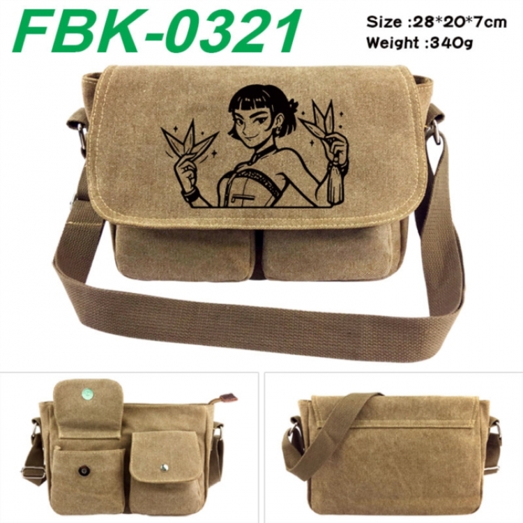 K-Pop Demon Hunters Anime peripheral canvas shoulder bag shoulder bag 28x20x7cm