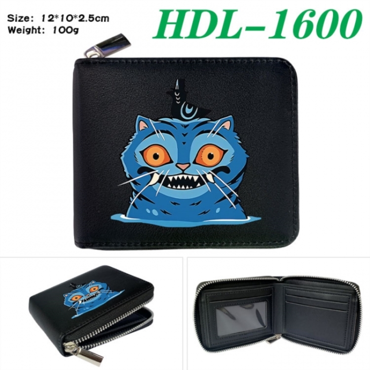 K-Pop Demon Hunters Anime Full Color Short All Inclusive Zipper Wallet 10x12x2.5cm