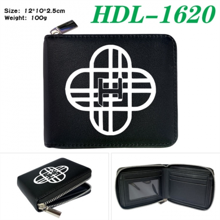 K-Pop Demon Hunters Anime Full Color Short All Inclusive Zipper Wallet 10x12x2.5cm
