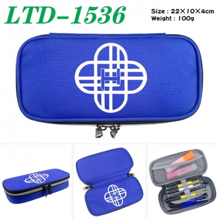 K-Pop Demon Hunters Anime Waterproof canvas zipper clamshell pencil case pencil case 22x10x4cm