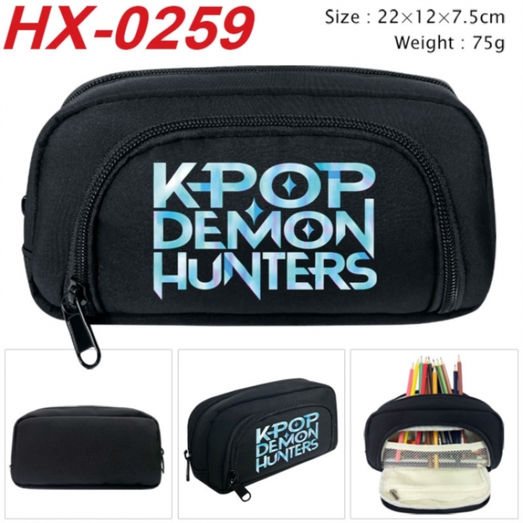 K-Pop Demon Hunters Anime 3D pencil case with insulation layer Pencil Bag 22X15X7.5CM