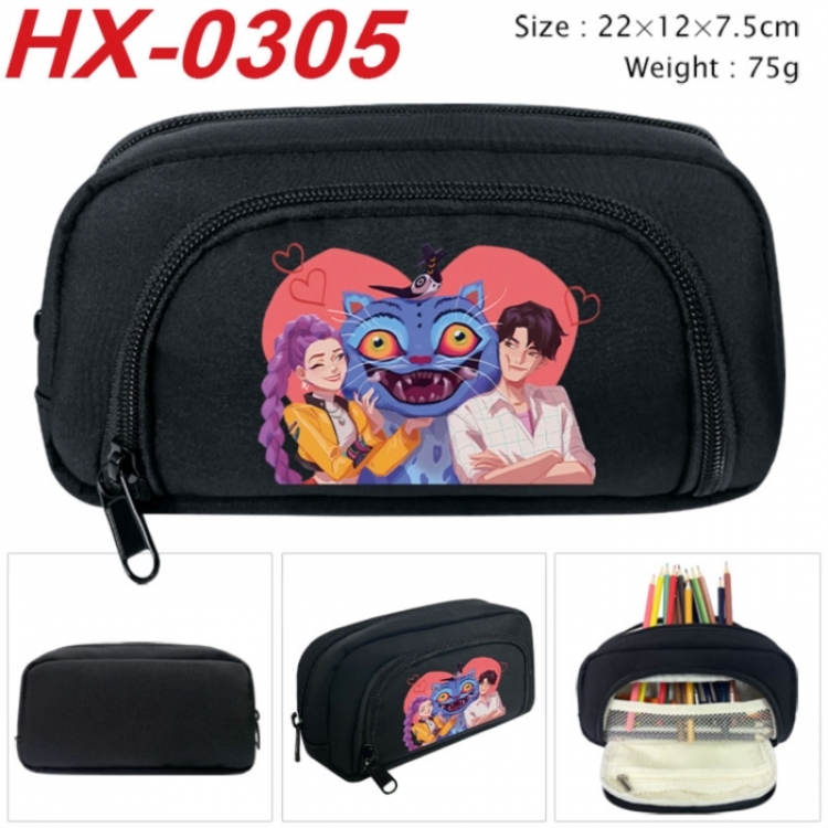 K-Pop Demon Hunters Anime 3D pencil case with insulation layer Pencil Bag 22X15X7.5CM