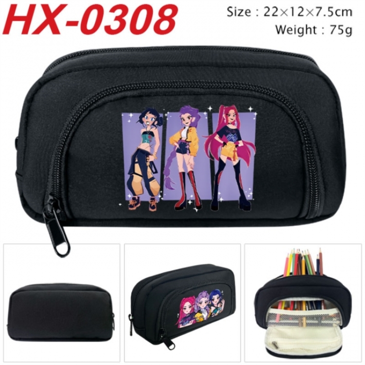 K-Pop Demon Hunters Anime 3D pencil case with insulation layer Pencil Bag 22X15X7.5CM