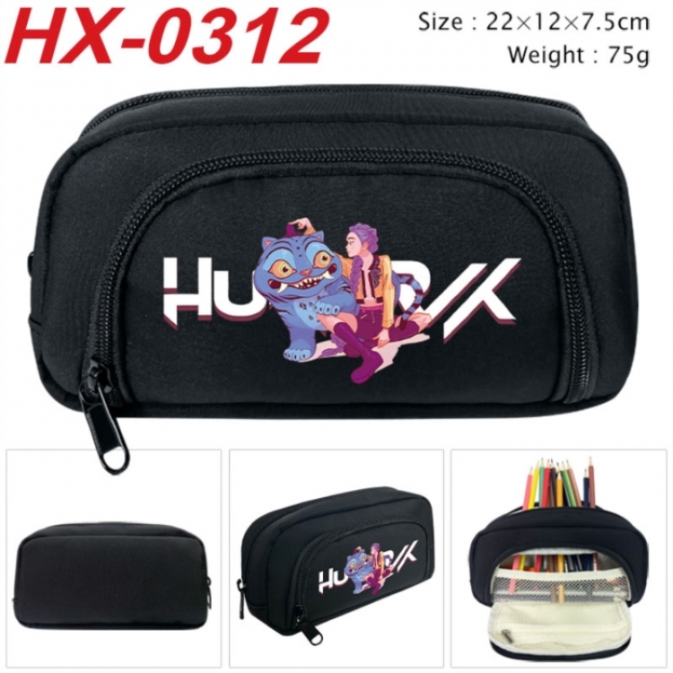 K-Pop Demon Hunters Anime 3D pencil case with insulation layer Pencil Bag 22X15X7.5CM