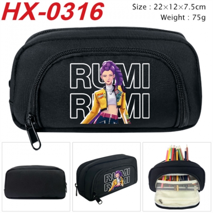 K-Pop Demon Hunters Anime 3D pencil case with insulation layer Pencil Bag 22X15X7.5CM