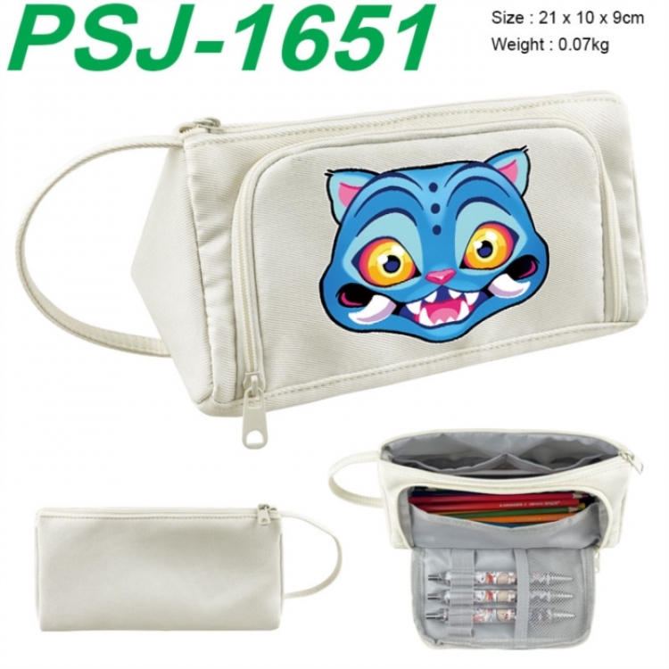 K-Pop Demon Hunters Anime canvas triangular pencil case 21x10x9cm 