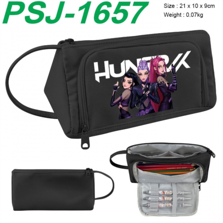 K-Pop Demon Hunters Anime canvas triangular pencil case 21x10x9cm 