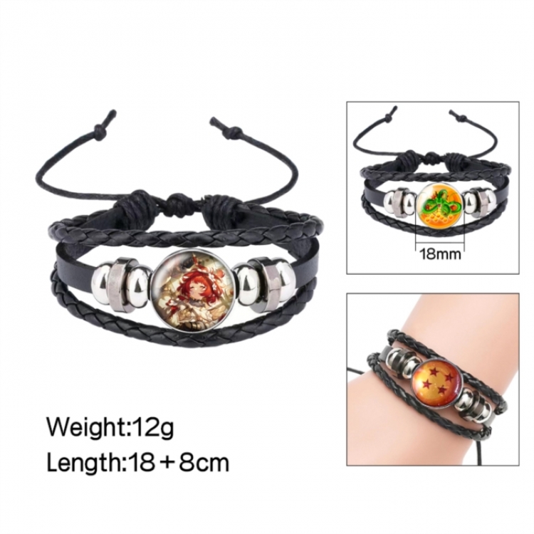 Honkai: Star Rail Anime peripheral crystal leather rope bracelet price for 5 pcs 