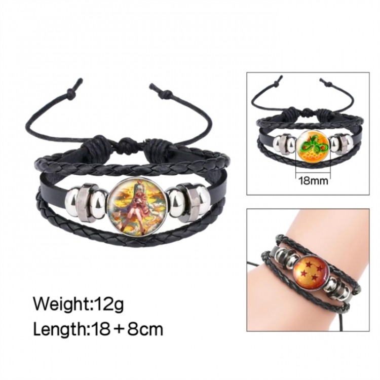 Hatsune Miku Anime peripheral crystal leather rope bracelet price for 5 pcs 