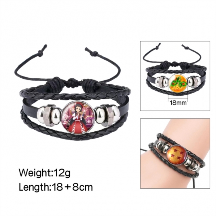 Sword Art Online Anime peripheral crystal leather rope bracelet price for 5 pcs 