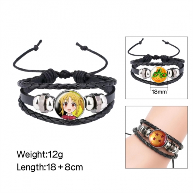 BOCCHI THE ROCK! Anime peripheral crystal leather rope bracelet price for 5 pcs 