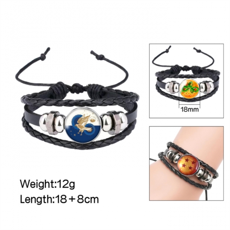 Harry Potter Anime peripheral crystal leather rope bracelet price for 5 pcs 