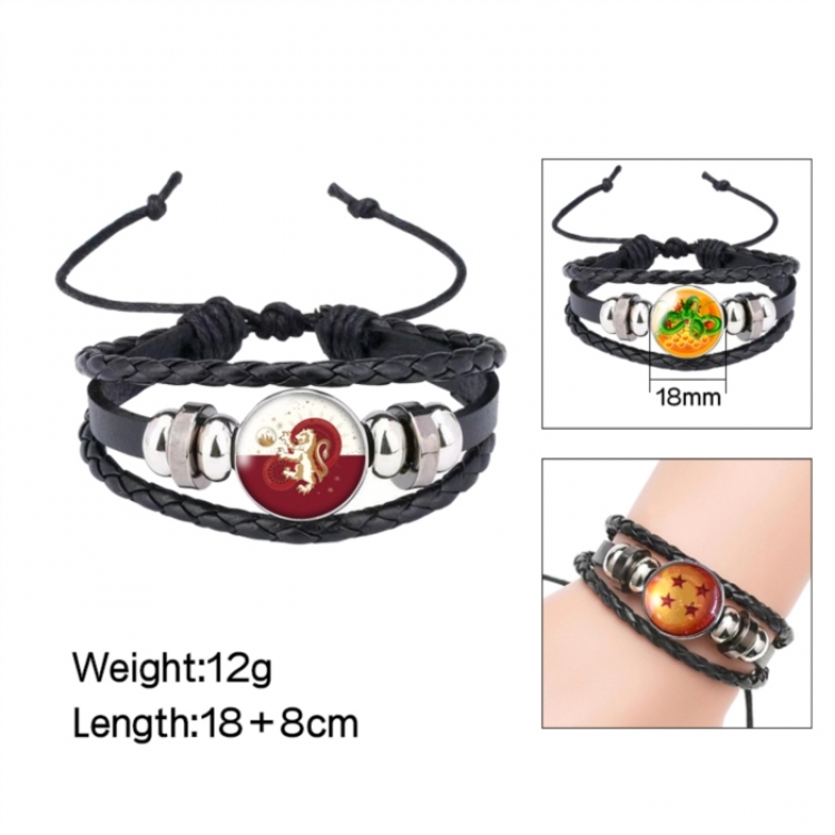 Harry Potter Anime peripheral crystal leather rope bracelet price for 5 pcs 