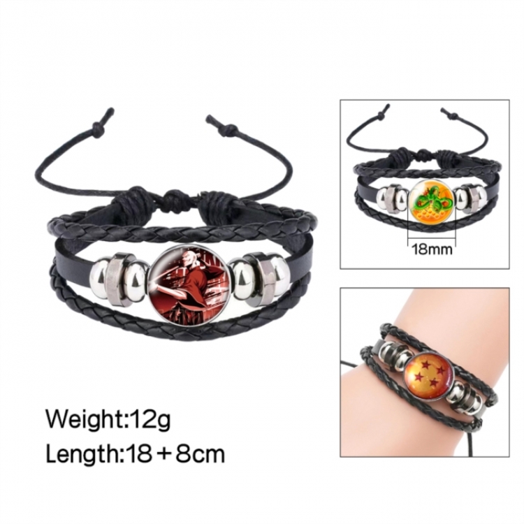 Bleach Anime peripheral crystal leather rope bracelet price for 5 pcs 