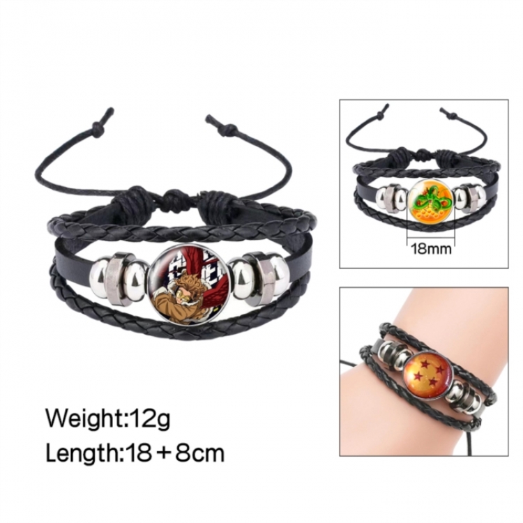 My Hero Academia Anime peripheral crystal leather rope bracelet price for 5 pcs 