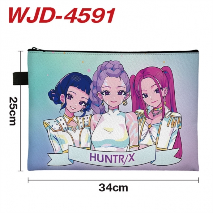 K-Pop Demon Hunters Anime Full Color A4 Document Bag 34x25cm 