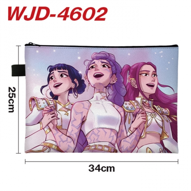 K-Pop Demon Hunters Anime Full Color A4 Document Bag 34x25cm 