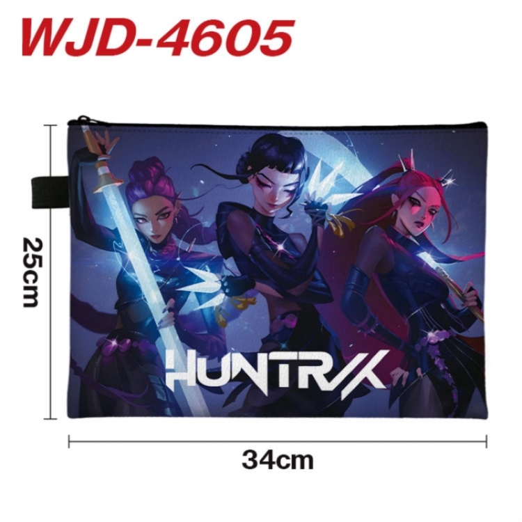 K-Pop Demon Hunters Anime Full Color A4 Document Bag 34x25cm 