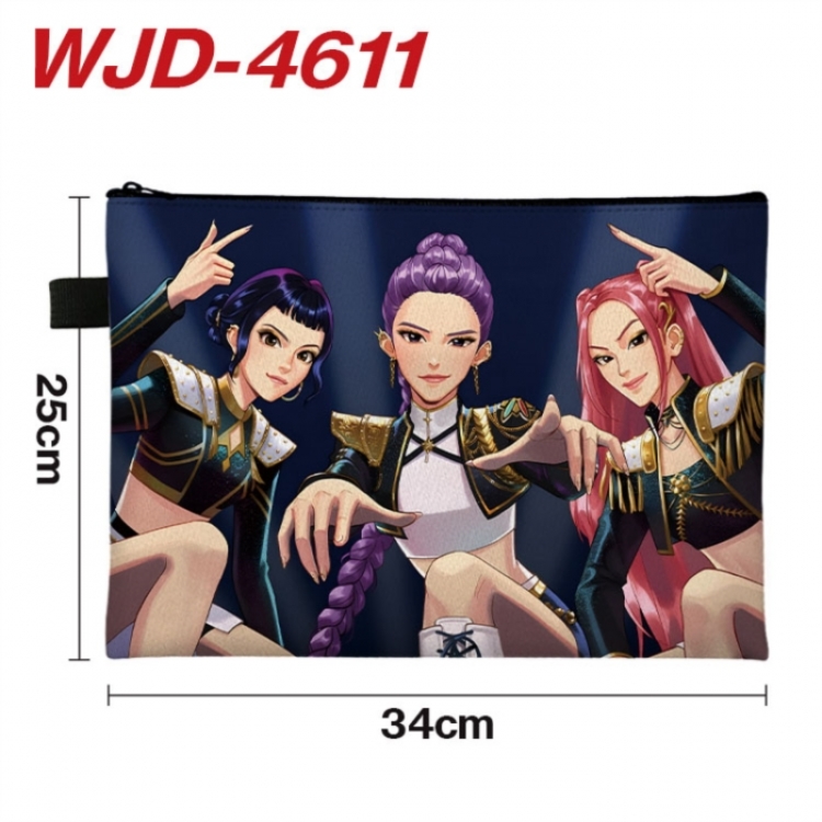 K-Pop Demon Hunters Anime Full Color A4 Document Bag 34x25cm 