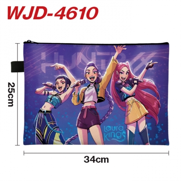 K-Pop Demon Hunters Anime Full Color A4 Document Bag 34x25cm 