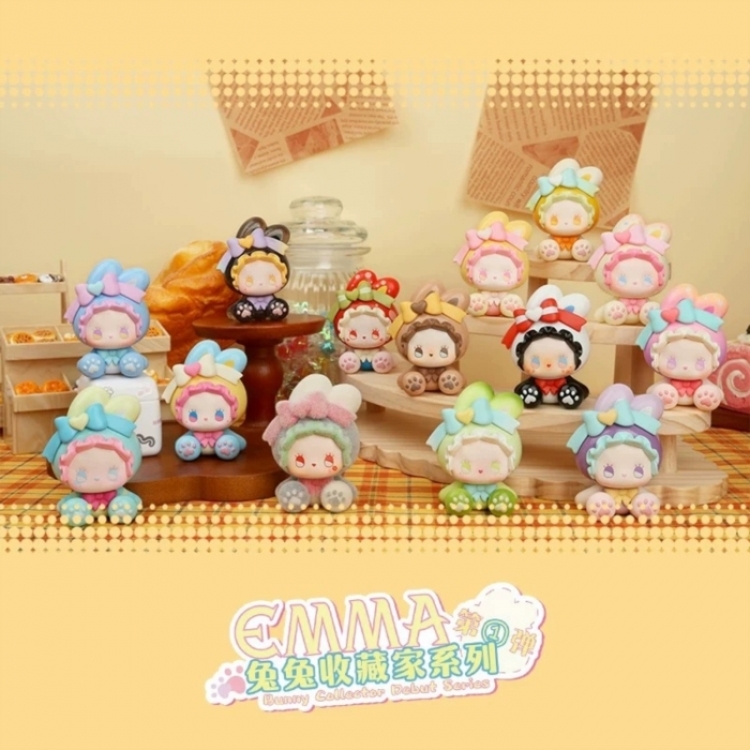 EMMA Bunny Collector Series Plucked small ornament blind box trendy toy a set of 12