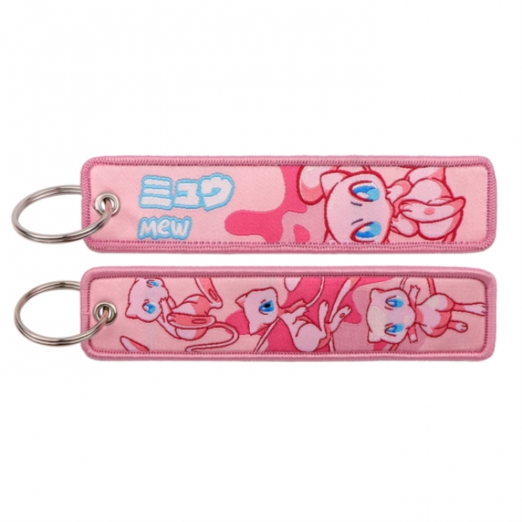 Pokemon Double sided color woven label keychain with thickened hanging rope 13x3cm 10G price for 5 pcs